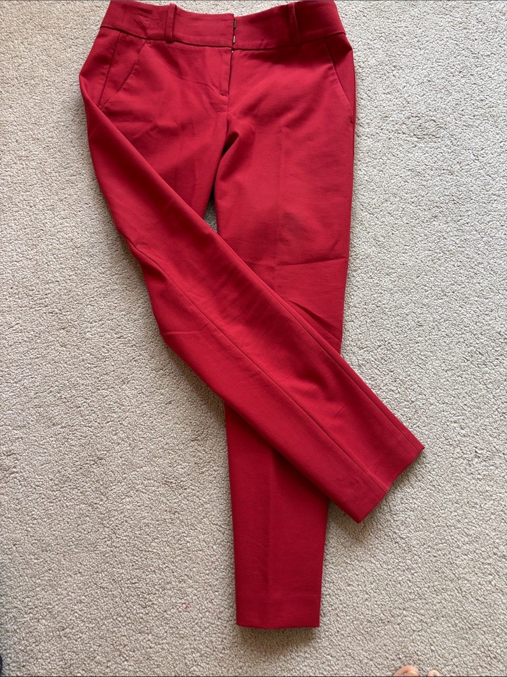 LOFT Red Slim Straight Kids Pants